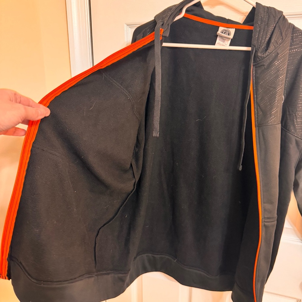 NHL Philadelphia Flyers Black and Orange Zip up hooded jacket.  Size XL - Picture 10 of 13